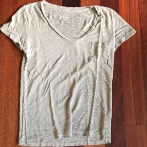 J CREW LINEN TEE, SIZE SM